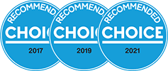 CHOICE Recommended Auszeichnungen 2017, 2019 und 2021